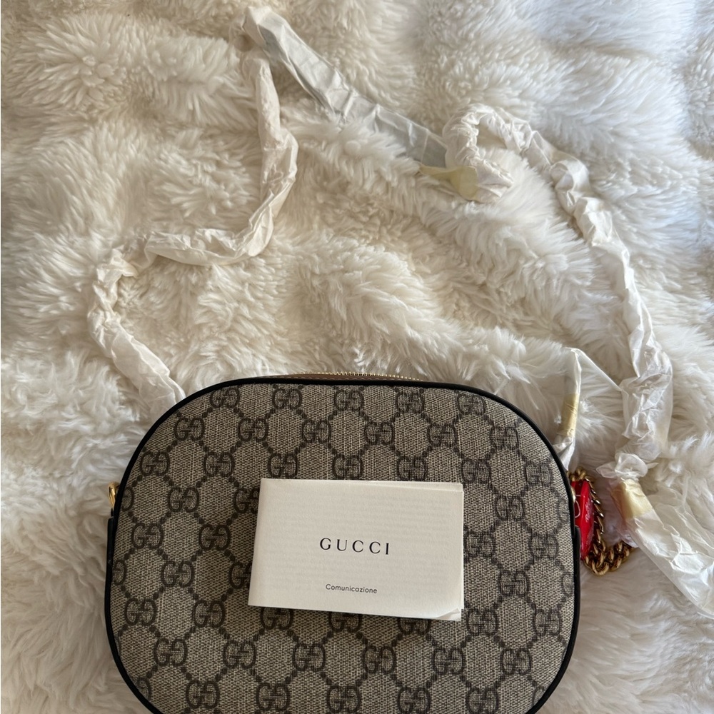 Gucci Beige and Brown Crossbody Bag